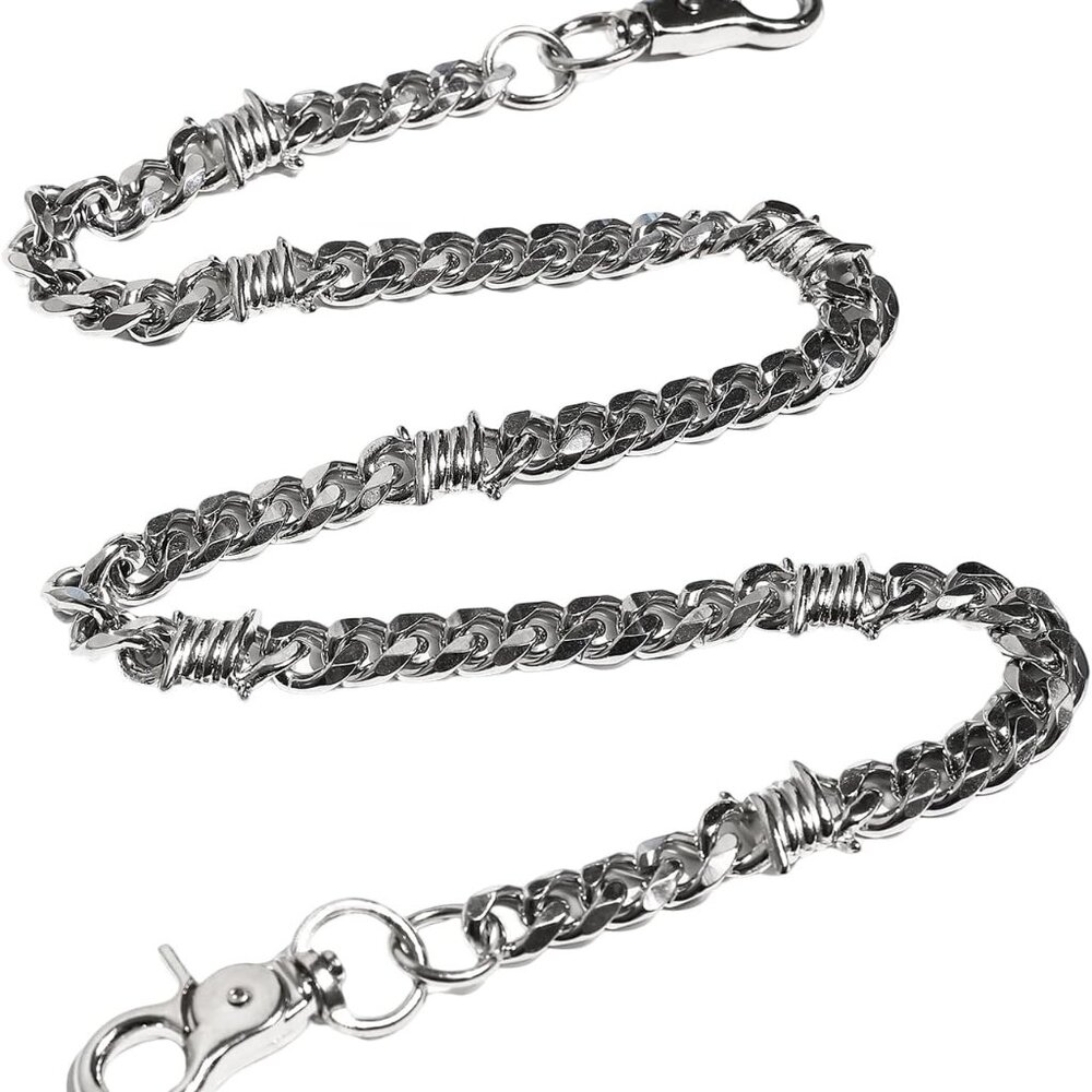 Biker Wallet Chain, Heavy Duty Pocket Chain with Round Clasp, Men Chains for Jea